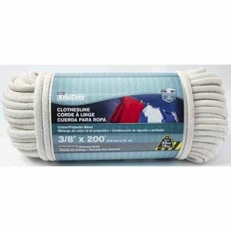 MIBRO 341931BG CLOTHSLINE COT/POLY NAT 3/8X200FT 341931